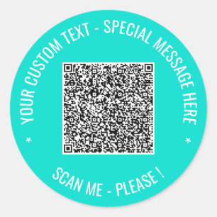 Vos autocollants de texte personnalisés QR Code Ch