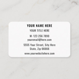 Vos couleurs et votre Carte de visite de police Si