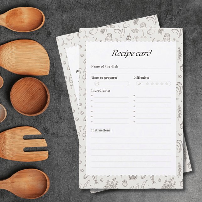 Vos feuilles de papier pour recettes familiales (Créateur téléchargé)