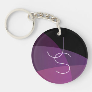Vos initiales de chevauchement Moderne violet et