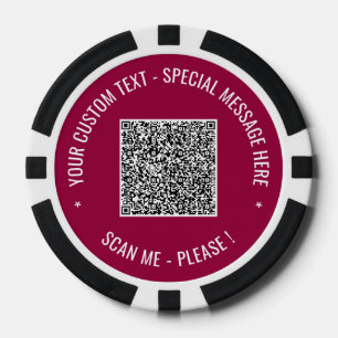 Vos jetons de poker personnalisés avec QR Code et 