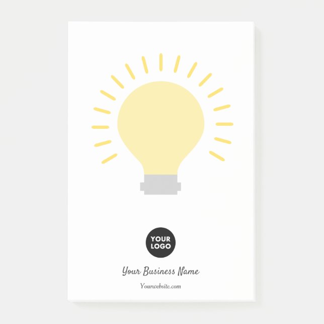 Vos notes de post-it pour ampoule de logo (Devant)