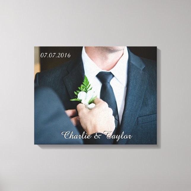 VOS PHOTOS MARIAGES toile enveloppée de texte pers (Recto)