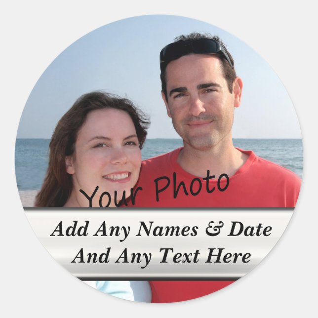 Vos Propres Stickers Photo Et Texte Personnalisé (Devant)