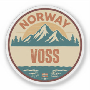 Voss, Norge Norwegen Aufkleber