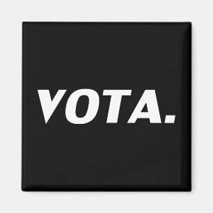 Vota Abstimmung auf Spanisch Español Schwarz-weiß Magnet