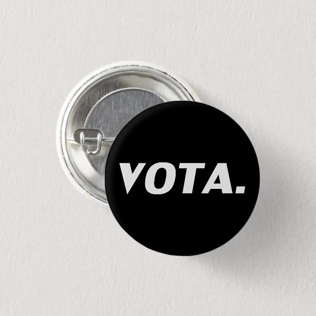 Vota-Abstimmung in der Schwarz-weißen modernen spa Button (Vorne & Hinten)