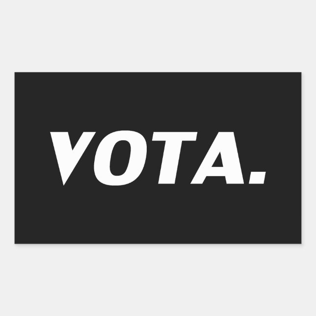 Vota-Abstimmung in der Schwarz-weißen modernen spa Rechteckiger Aufkleber (Vorderseite)