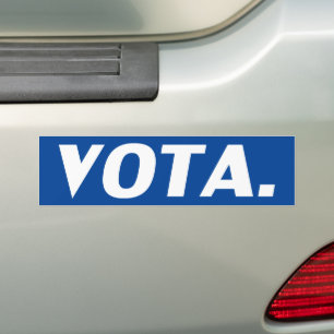 Vota-Abstimmung in spanisch-blau-weißer moderner P Autoaufkleber