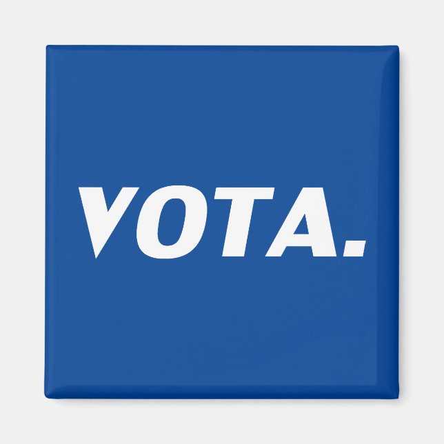 Vota-Abstimmung in spanisch-blau-weißer moderner P Magnet (Vorne)