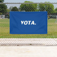 Vota-Abstimmung in Spanisch weiß blau moderne Poli
