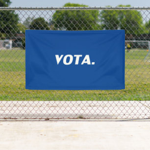 Vota-Abstimmung in Spanisch weiß blau moderne Poli Banner