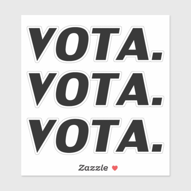 Vota-Abstimmung in spanischem Schwarz - Moderne Po Aufkleber (Blatt)