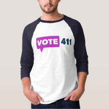 Vote411 3/4 Ärmel Unisex Raglan T Navy Ärmel