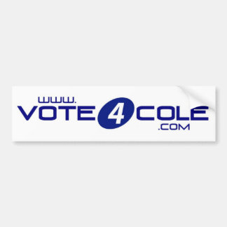 Vote4Cole Autoaufkleber