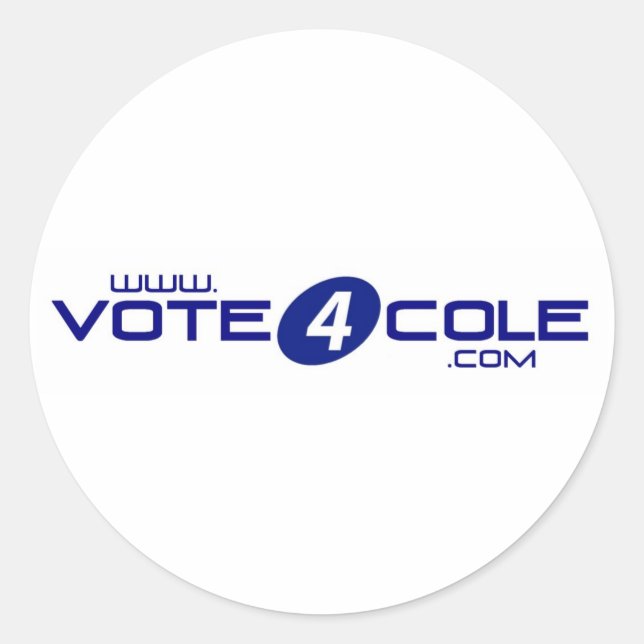 Vote4Cole Stickers (Vorderseite)
