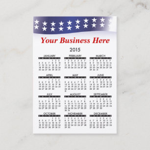 Vote 2015 de calendrier de carte de visite