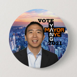 Vote Andy Yang NYC Bürgermeister 2021 Button
