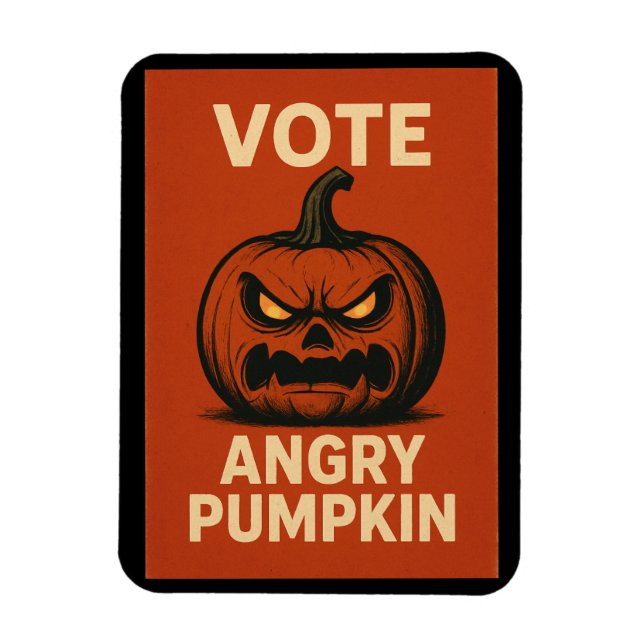 Vote Angry Pumpkin Magnet (Vertikal)