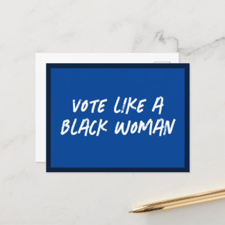 Vote Blue 2024 Comme Une Carte Postale De Femme No