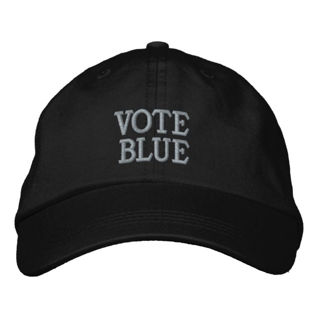 Vote Blue Bestickte Baseballkappe (Vorderseite)