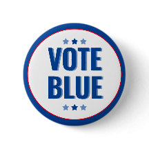 Vote Blue Bold Blue White Election