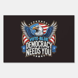 Vote Blue Gartenschild