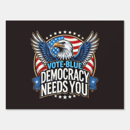 Vote Blue Gartenschild