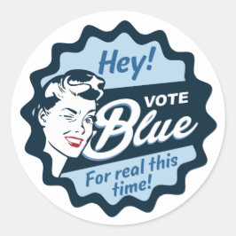 Vote Blue In diesem Zeitraffer wählen Runder Aufkleber