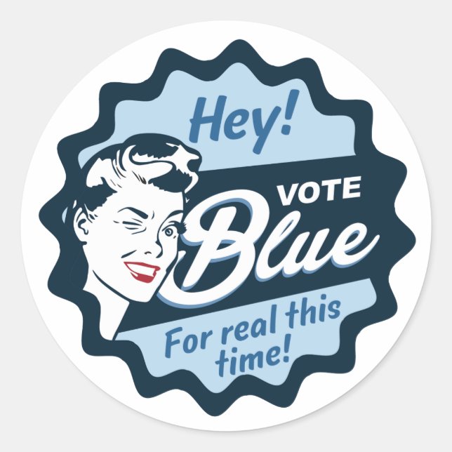 Vote Blue In diesem Zeitraffer wählen Runder Aufkleber (Vorderseite)