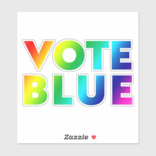 "Vote Blue" Stolz lgbtq lgbt Regenbogenfarben Aufkleber