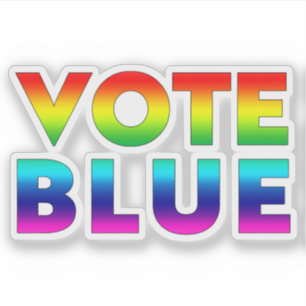 "Vote Blue" Stolz lgbtq lgbt Regenbogenfarben Aufkleber