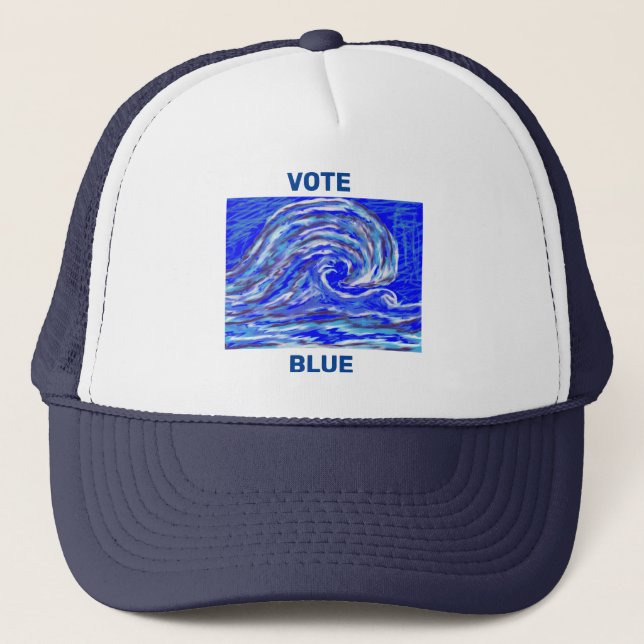 Vote Blue! Truckerkappe (Vorderseite)