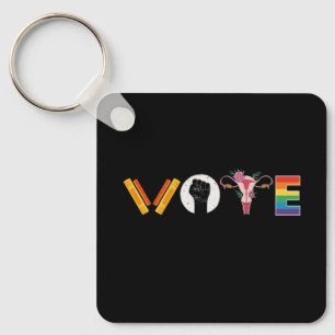 VOTE Bücher Uterus LGBT Unterstützung Schlüsselanhänger