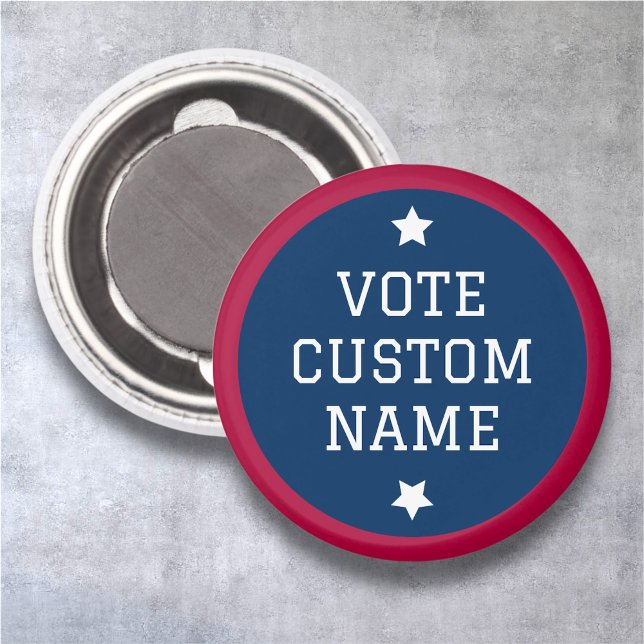 Vote Button Magnet Benutzerdefinierte Wahl Kandida (MISOOK Vote Magnet Round Button)