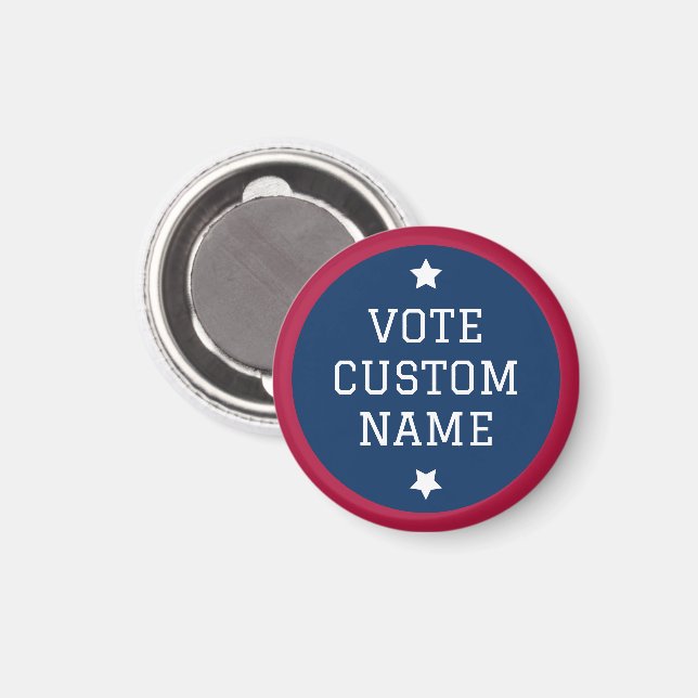 Vote Button Magnet Benutzerdefinierte Wahl Kandida (Vorderseite/Rückseite)