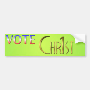 Vote Christ First Autoaufkleber