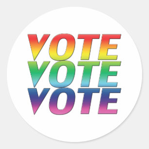 vote - couleurs arc-en-ciel autocollants
