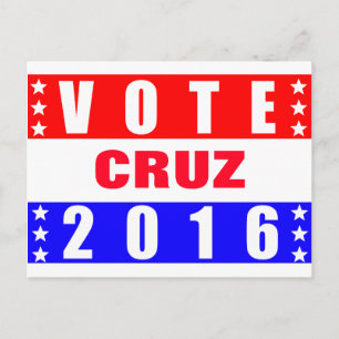 Vote Cruz 2016 Präsidentschaftswahl Postkarte