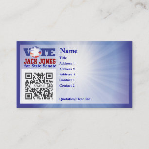 Vote de modèle de carte de visite