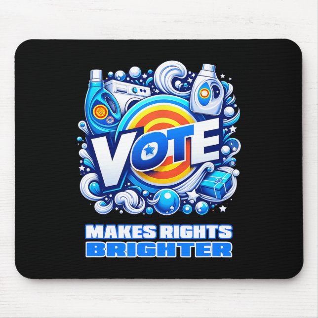 Vote Detergent Bright Rechts Funny Vintag 2024 Mousepad (Vorne)