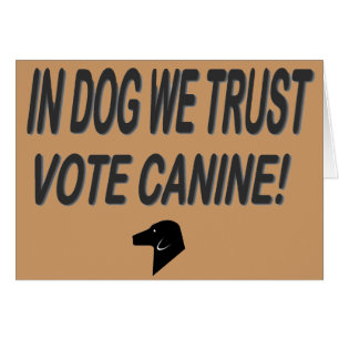 Vote Dog avec Black Text