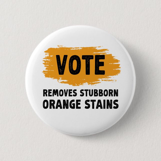 Vote entfernt stubbornfarbene Orangensteine Gesche Button (Vorderseite)