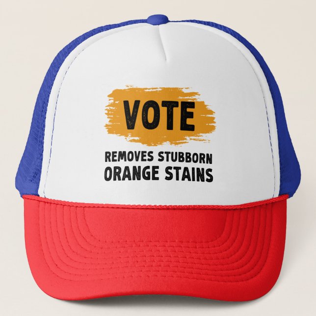 Vote entfernt stubbornfarbene Orangensteine Gesche Truckerkappe (Vorderseite)