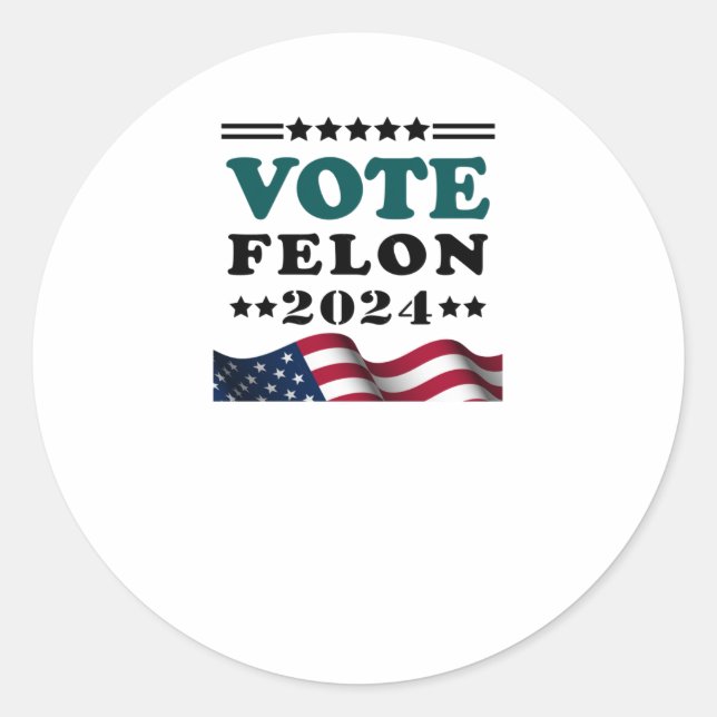 Vote Felon 2024 Condamné Sticker Felon (Devant)