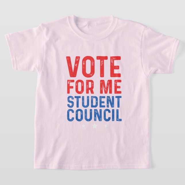 Vote for Me Student Council Vibes School T-Shirt (Ablage )