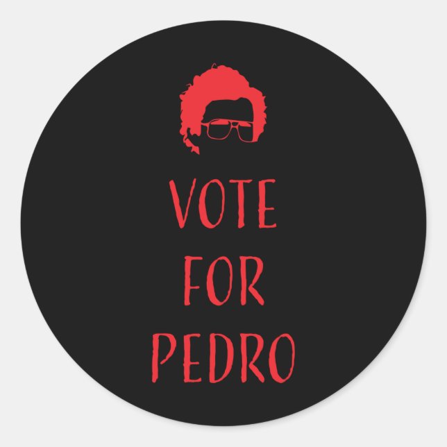 Vote for Pedro - Napoleon Dynamite Runder Aufkleber (Vorderseite)