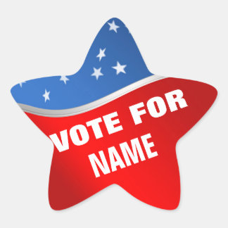 Vote For - Sonderaufkleber für die Wahlkampagne Stern-Aufkleber
