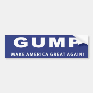 Vote Gump ! Autocollant d'élection de Donald Trump