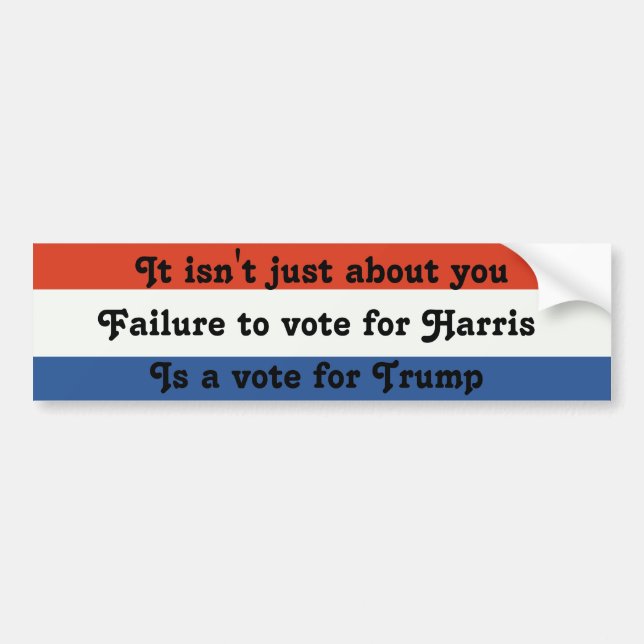 Vote Harris not Trump2 Autoaufkleber (Vorne)